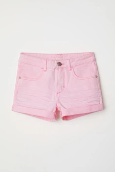 Шорты для девочки джинсовые розовые H&M 152см (400092454)
