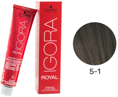 Фарба для волосся Schwarzkopf Professional Igora Royal 5-1 Світло-коричневий сандре 60 мл (4045787199581)