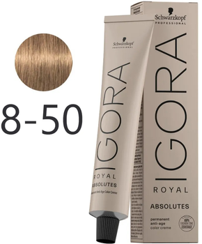 Farba do włosów siwych Schwarzkopf Professional Igora Royal Absolutes 8-50 Light Blonde Gold 60 ml (4045787279528)