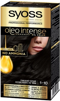 Farba do włosów SYOSS Oleo Intense 1-10 Intensywna czerń 115 ml (8410436218290)