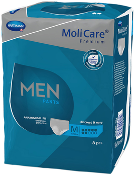 Труси поглинаючі для чоловіків Hartmann MoliCare Premium Men Рants 7 крапель М 8 шт (4052199275789)