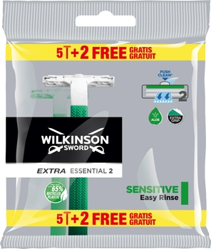 Jednorazowe maszyny Wilkinson Sword Extra 2 Essential Sensitive 5+2szt (4027800077137)