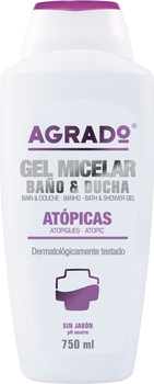 Міцелярний гель для ванни та душу Agrado Atopic Bath and Shower Gel для схильної до алергії шкіри 750 мл (8433295058197)