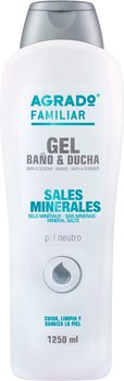 Żel do kąpieli i pod prysznic Agrado Mineral Salts Bath Gel z solą mineralną 1250 ml (8433295054915)