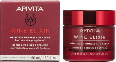 Крем-ліфтинг легкої текстури Apivita Wine Elixir для боротьби зі зморшками та підвищення пружності 50 мл (5201279071592)