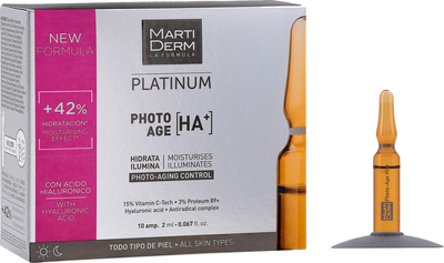 Ampułki MartiDerm Platinum Photo-Age Ampollas HA+ 10 szt x 2 ml (8437000435372)