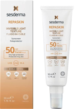 Сонцезахисний засіб для обличчя Sesderma Repaskin Invisible Light SPF 50 50 мл (8429979456090)