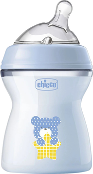 Chicco Natural Feeling Color plastikowa butelka do karmienia 250 ml 2 m+ niebieski (81323.20)