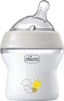Chicco Natural Feeling plastikowa butelka do karmienia z silikonowym smoczkiem 0+ normalny przepływ 150 ml (81311.30)