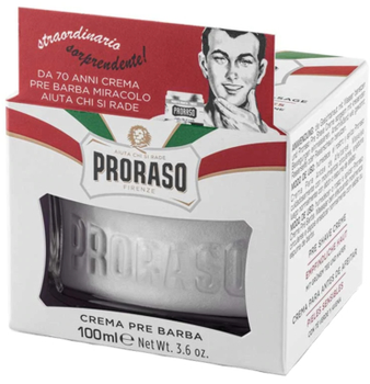 Krem do goleniem dla wrażliwej skóry Proraso z ekstraktem z zielonej herbaty i owsa 100 ml (8004395000036)