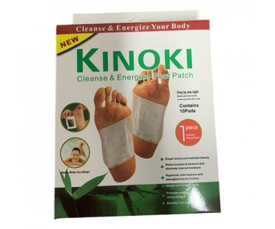 Пластырь для ног очищающий токсины UKC Kiyome Kinoki 10шт