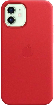 Панель Apple MagSafe Leather Case для Apple iPhone 12/12 Pro Red (MHKD3ZE/A)