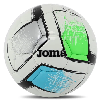М'яч футбольний №4 PU ламінований зшитий вручну Joma DALI II 400649-211-T4 (№4, сірий-зелений-синій)