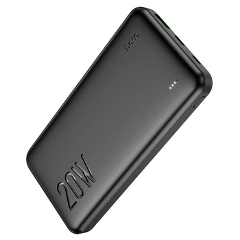 Повербанк Hoco J87 (10000 mAh / Out: USB 18W QC3.0, Type-C 20W PD / In: Type-C 18W, micro 18W) з LED індикатором, чорний