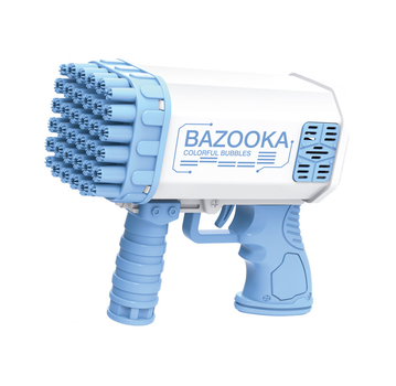 Генератор мильних бульбашок Bazooka Colorful Bubbles Кулемет базука Синій 36 отворів