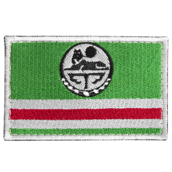 Шеврон на липучке Флаг Чеченская Республика Ичкерия 5х8 см