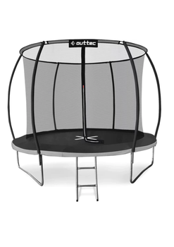Батут Outtec Premium 12ft (374см) черно-серый с внутренней сеткой