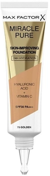 Тональна основа Max Factor Miracle Pure Skin-Improving Foundation SPF30 PA+++ 75-Golden 30 мл (3616302638703)