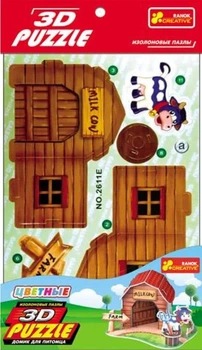 3121-03 Игрушки 3D-пазлы "Дом для питомца коровка" (4в1)