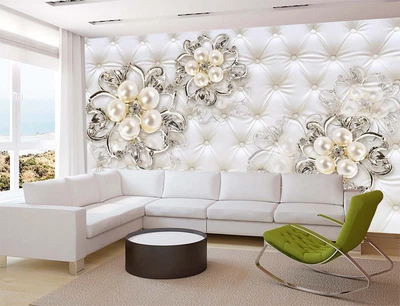 3D Фото Обои PHOTODECOR "3D Цветы и жемчуг"