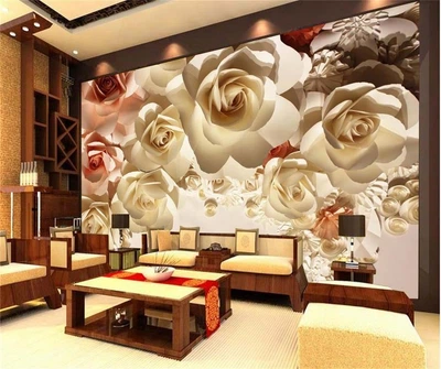 3D Фото Обои PHOTODECOR "Бумажные цветы" 1 кв.м.
