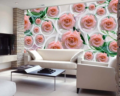 3D Фото Шпалери PHOTODECOR "3D Троянди та кола"