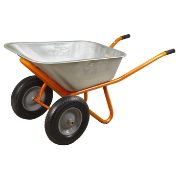 Тачка строительная двухколесная FLORA 100л 320кг для перевозки строительных материалов и удобрений TR_5056714