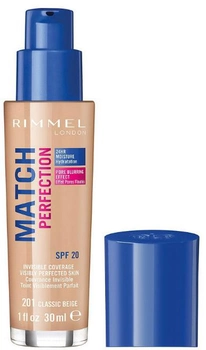 Podkład nawilżający Rimmel Match Perfection SPF20 201 Classic Beige 30 ml (3614220954066)
