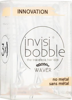 Spinka do włosów Invisibobble Waver Crystal Clear 3 szt. Przezroczysta (4260285389696)