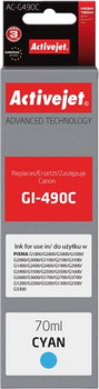 Картридж Activejet для Canon GI-490C Cyan