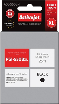Tusz Activejet Supreme do Canon PGI-550B Black (ACC-550BN)