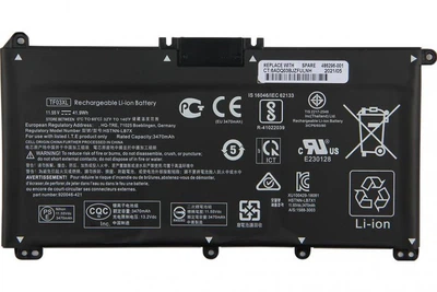 Батарея TF03XL для ноутбука HP Pavilion X360 14-CD Pavilion 14-BF-BK 15-CC-CK Series (11.55V 42 Wh) Replacement