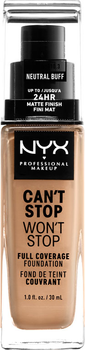 Podkład w płynie NYX Professional Makeup Can\'t Stop Won\'t Stop 24-Hour Foundation 10.3 Neutral buff 30 ml (800897181161)