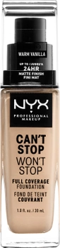 Рідка тональна основа NYX Professional Makeup Can`t Stop Won`t Stop 24-Hour Foundation 6.3 Warm Vanilla 30 мл (800897181154)