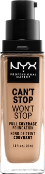Рідка тональна основа NYX Professional Makeup Can`t Stop Won`t Stop 24-Hour Foundation 7.5 Soft Beige 30 мл (800897157241)