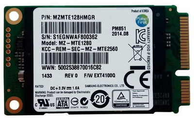 SSD диск Samsung PM851 128GB mSATA SATAIII TLC (MZMTE128HMGR OEM)