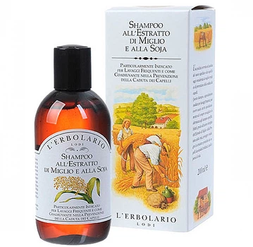 Шампунь "Просо и соя" L'Erbolario Shampoo all'Estratto di Miglio e alla Soja 200ml (471784-517465-2)