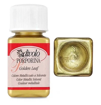 Жидкая позолота Золочение Golden Leaf Porporine, №001 Rich gold, 50 мл, Divolo