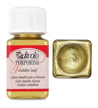 Жидкая позолота Золочение Golden Leaf Porporine, №003 Pale rich gold, 50 мл, Divolo