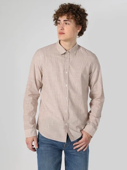 Сорочка бавовняна чоловіча Colin's CL1062629-BEI XL Beige (8683197579034)