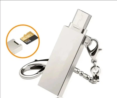 Адаптер перехідник Primolux MCR-6 з microSD на microUSB/USB Primo срібний