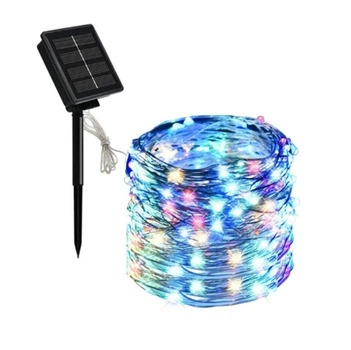 Гірлянда автономна Solar 50D 0.6-1.1W 5m MIX кольорове свічення IP65