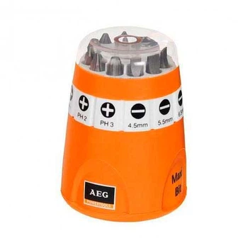 Набор бит с магнитным держателем AEG MAXI 1/4" 10шт (4932399493)