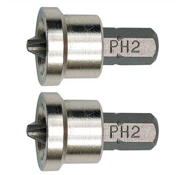 Бита отверточная для гипсокартона VOREL Phillips PH2x25мм 2шт(65800)