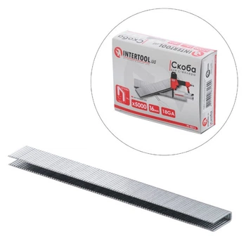 Скоба для степлера Intertool 16мм (18GA) 5,7(5,8)x1,25x1,0мм 5000шт (PT-8316)