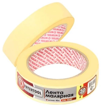 Лента малярная Intertool желтая 30ммх40м (DM-3040)