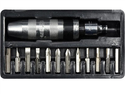 Отвертка ударная VOREL 12 насадок (65123)