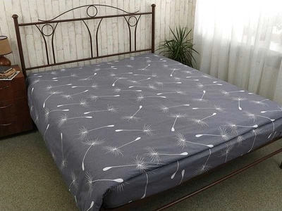 Простыня Руно Fly grey бязь 143x215см (71.114Б_Fly grey)