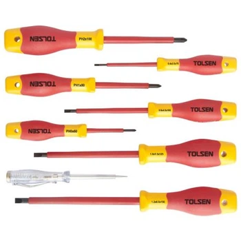 Комплект отверток диэлектрических Tolsen VDE 8 предметов (V32408)