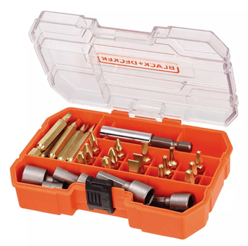 Набор бит Black+Decker Phillips, Slotted, Pozidriv, Torx 32 шт, коробка (A7229)